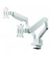 One For All DM4220 Solid Line Dual Monitor Mount - White